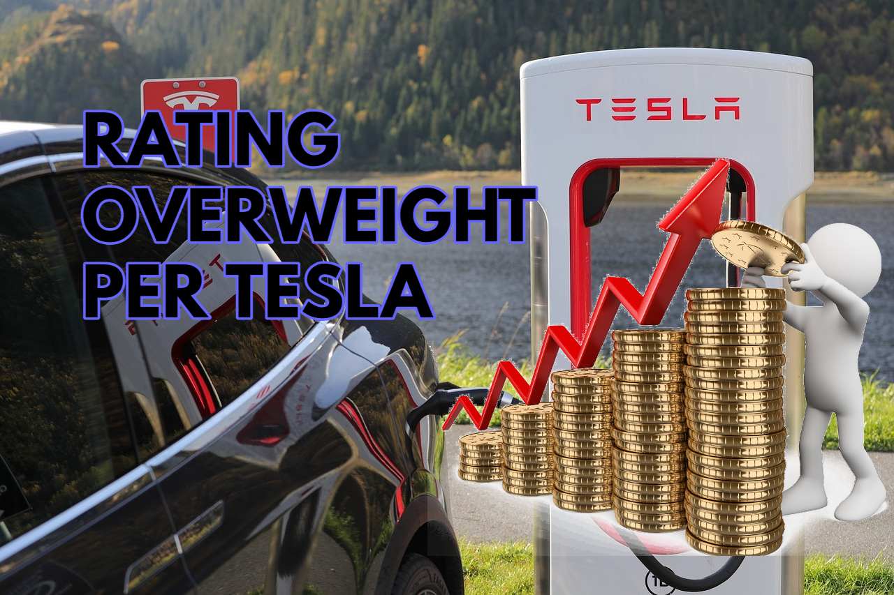 colonnina ricarica Tesla con grafico di crescita