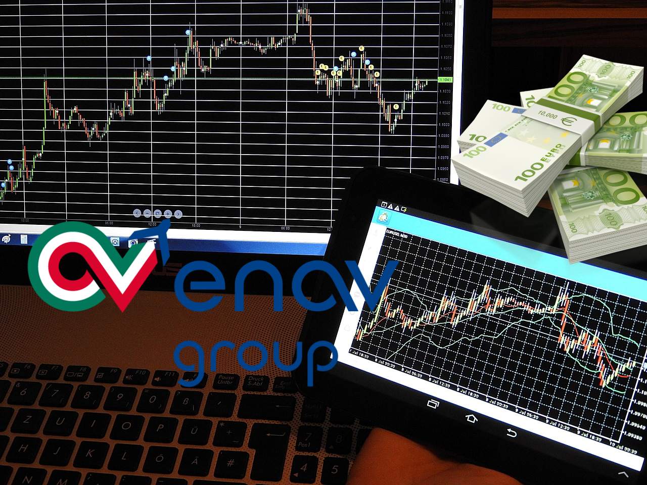 chart trading e logo di Enav