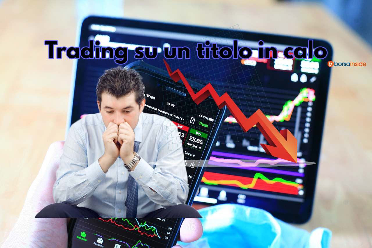trader che pensa e sullo sfondo chart trading