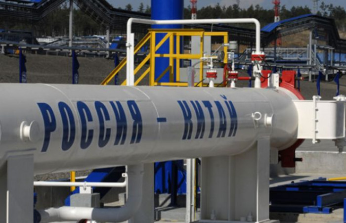 un tratto del gasdotto tra Russia e Cina