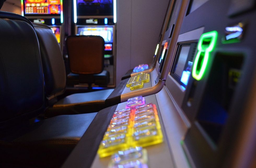 alcune slot machine dettaglio sui tasti luminosi
