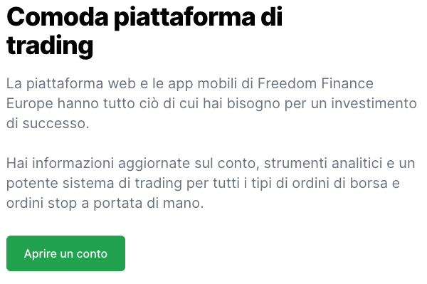Piattaforma di Trading Freedom24