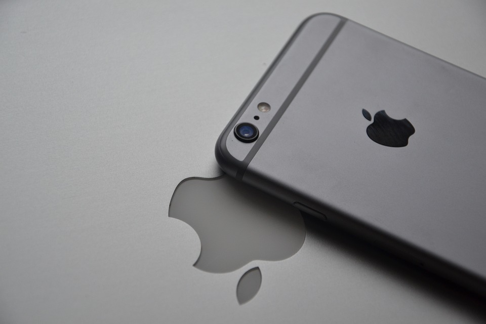un iPhone con marchio Apple sul dorso