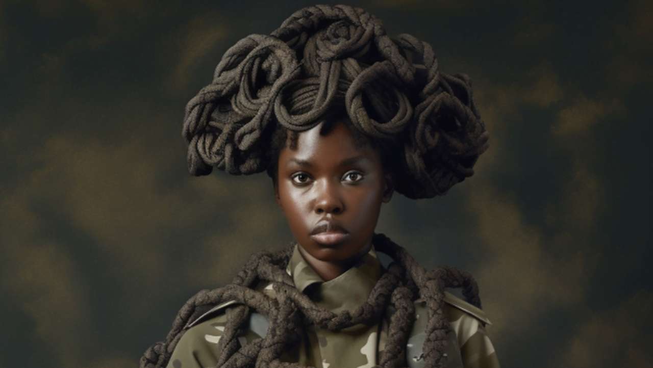 una delle immagini rappresentanti persone di etnia africana realizzate per la mostra NFT In/Visible
