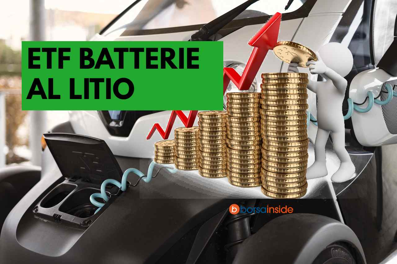 batteria auto elettrica e grafico di crescita