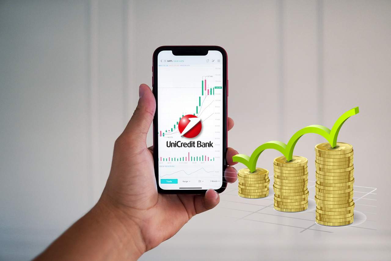 mobile trading con logo Unicredit