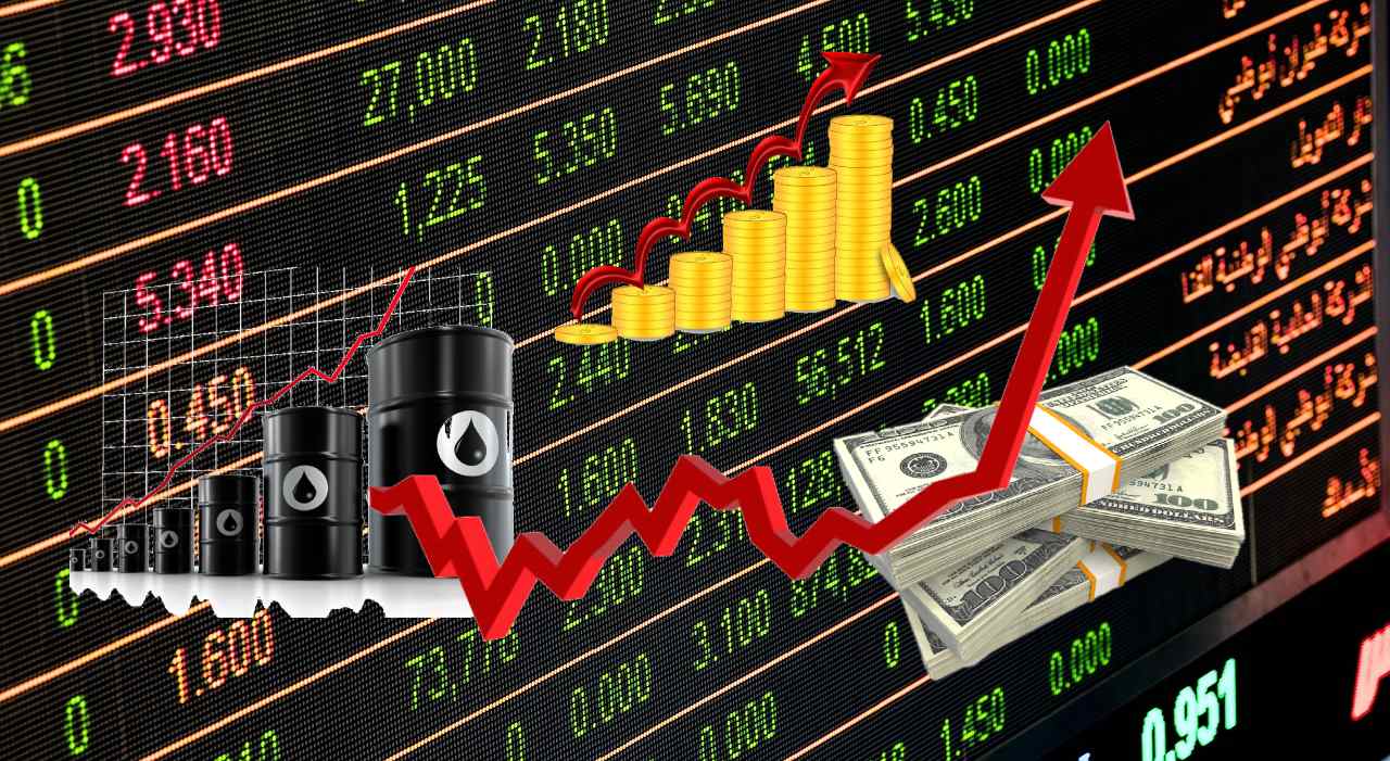 chart trading con grafici oro, petrolio e dollaro