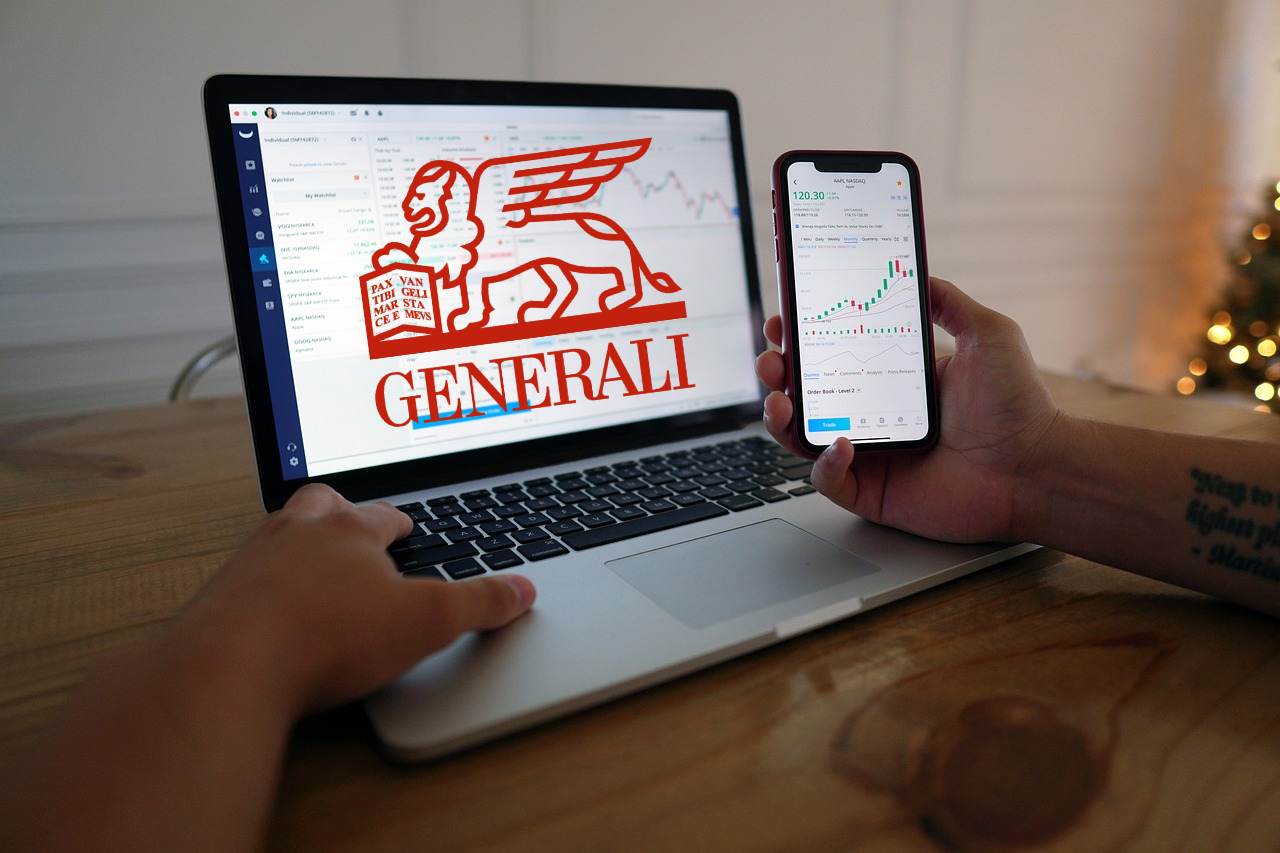 schermo laptop con logo di Generali