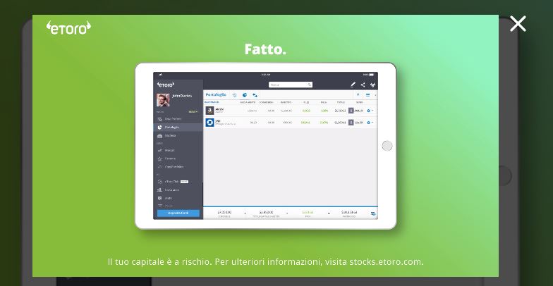 etoro trading senza commissioni
