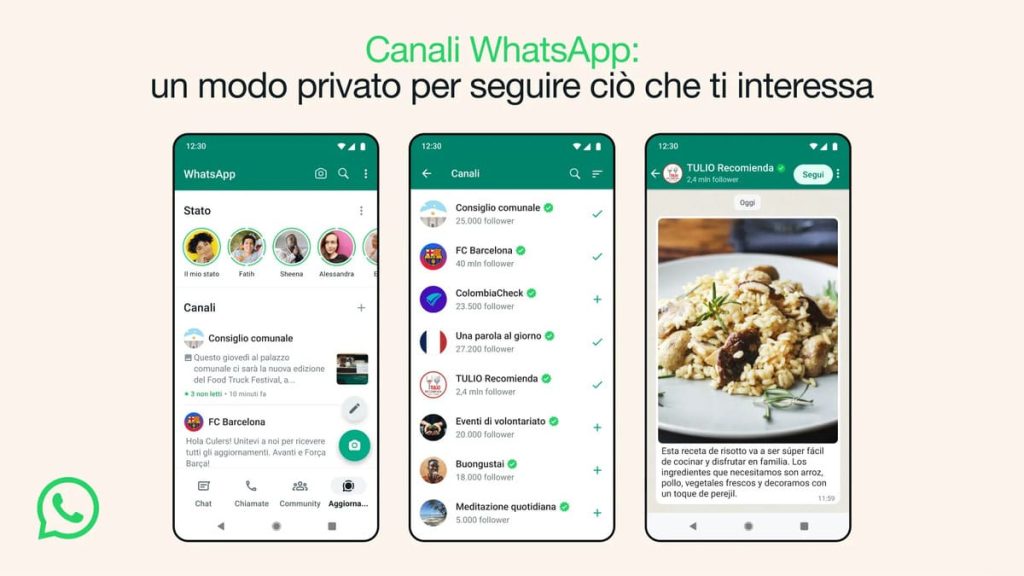 Guida ai canali di WhatsApp