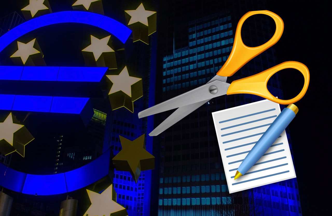 insegna Euro illuminata