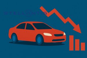 autovettura generica con freccia al ribasso