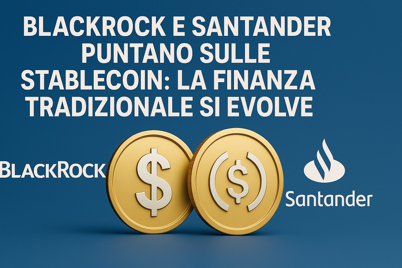 cripto, crypto, criptovalute, stablecoin, blackrock, santander, circle usdc, defi