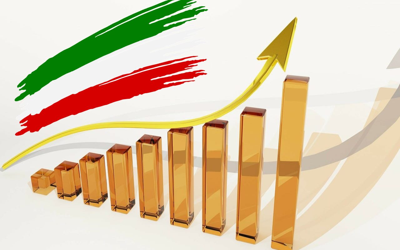 grafico al rialzo e bandiera dell'Italia