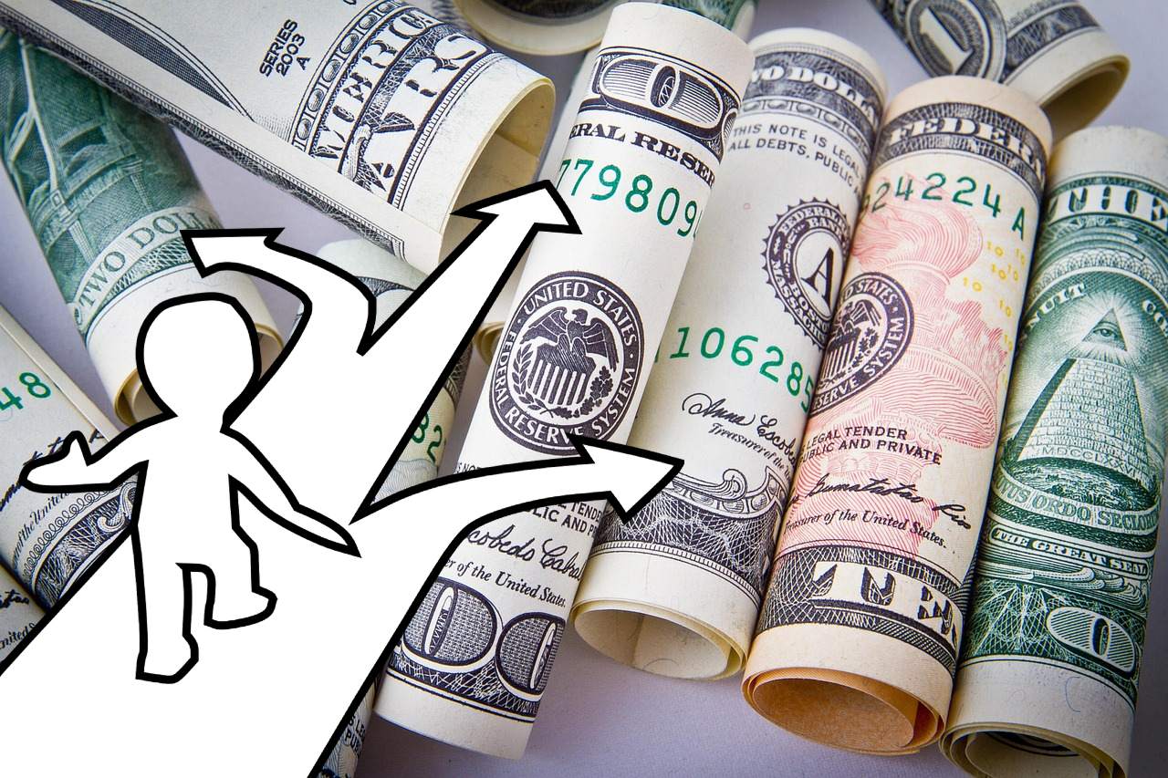 dollari arrotolati
