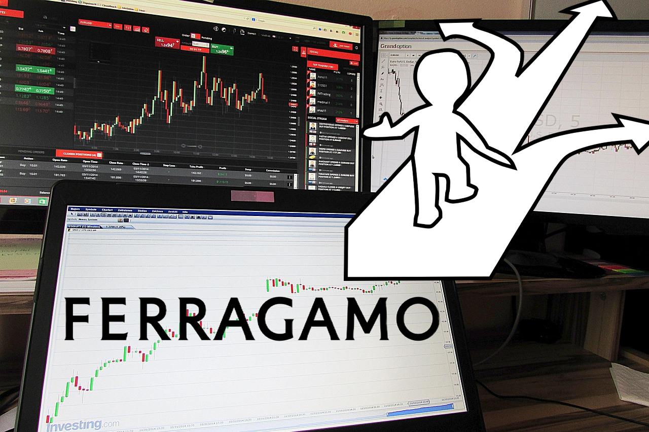 logo di Ferragamo su un monitor