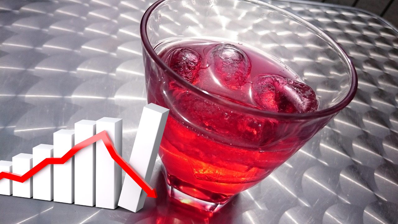 bicchiere con Campari