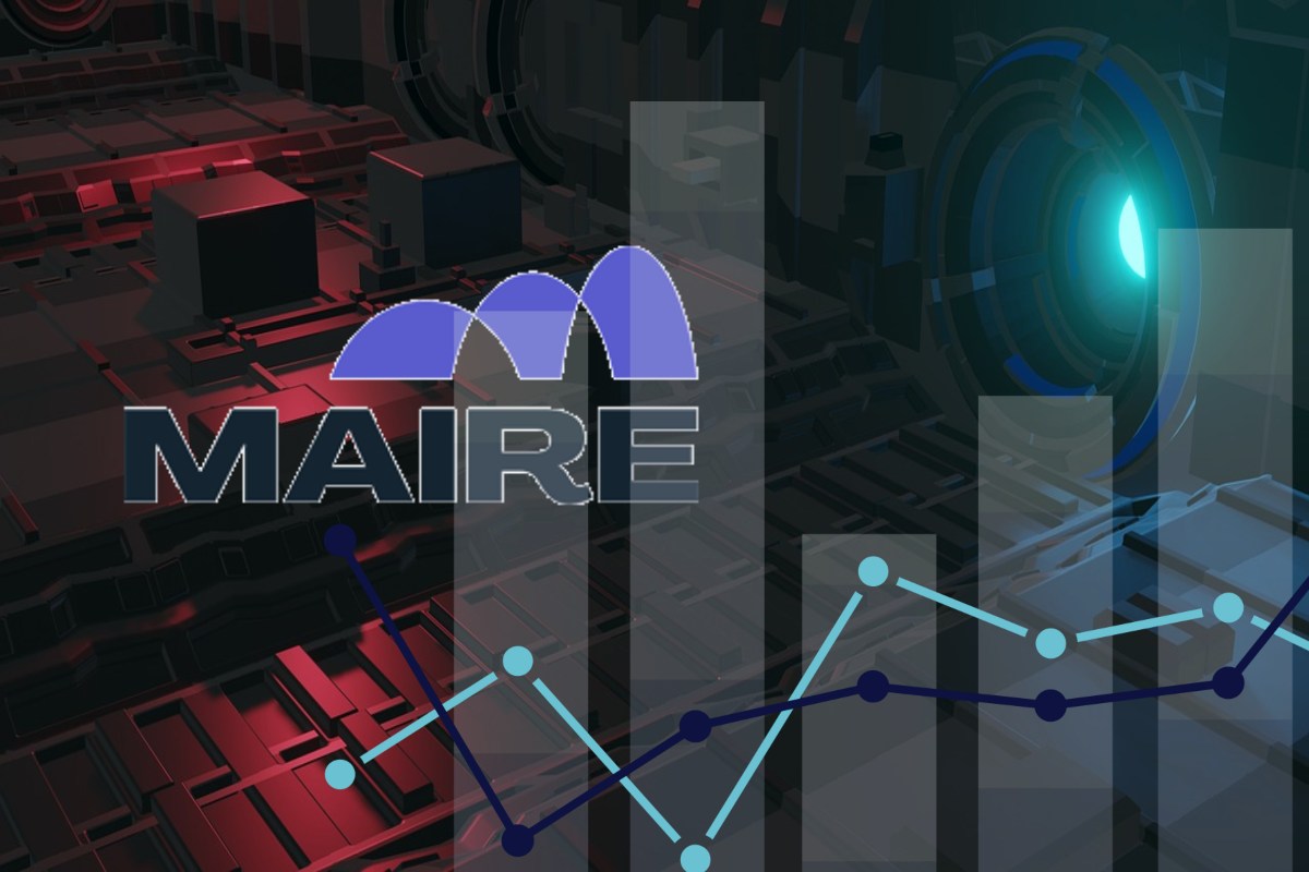 reattore nucleare e logo di Maire