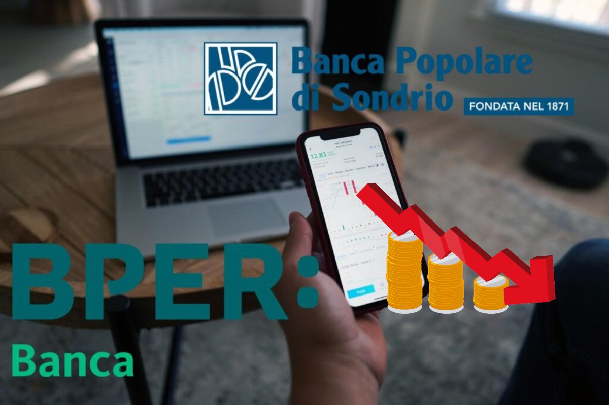 loghi di BPER e BPSO con laptop sullo sfondo
