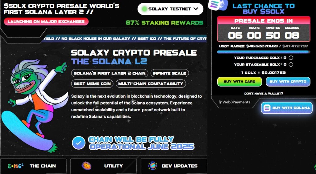SOLAXY, SOLX, LAYER2, SOLANA, blockchain, cripto, crypto, criptovalute