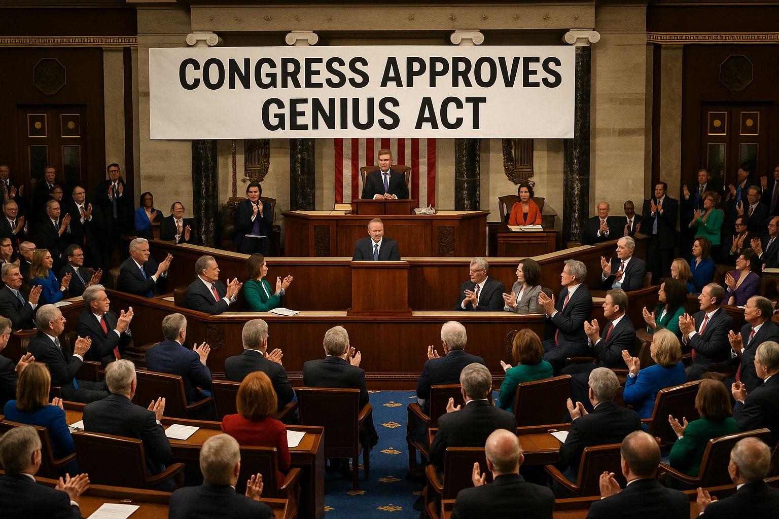 Genius act, stablecoin, crypto, criptovalute, ethereum, crypto, cripto