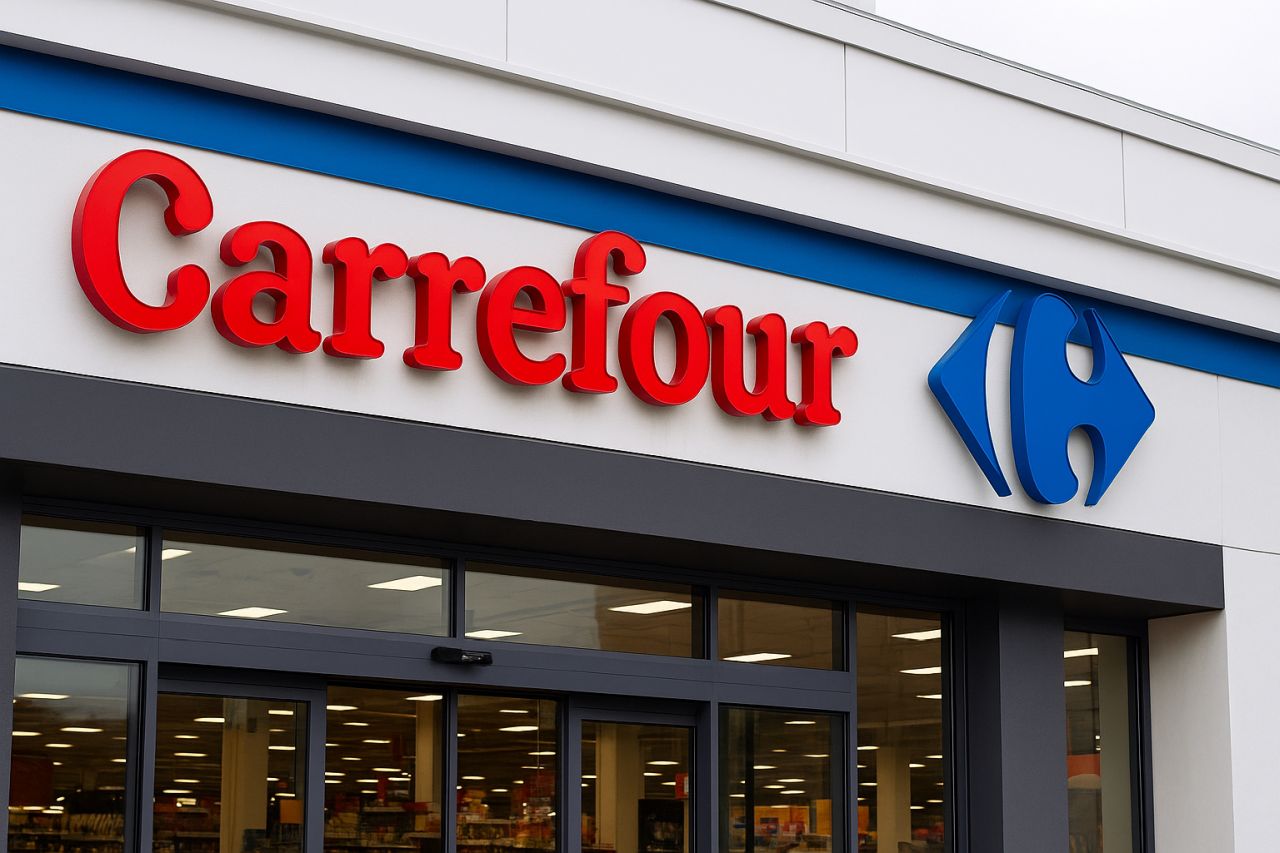 L'entrata di un punto vendita Carrefour
