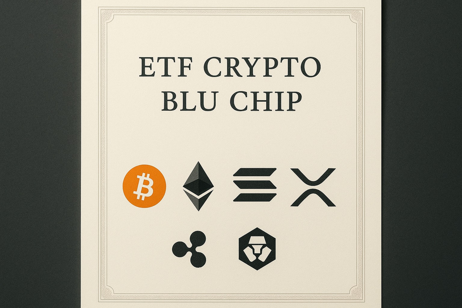 etf crypto blu chip, crypto, cripto, criptovalute, etf crypto, bitcoin, solana, ethereum, xrp,