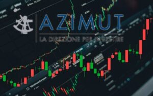 logo di Azimut su un grafico di borsa