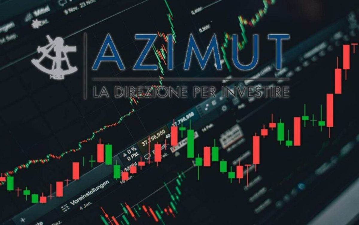 logo di Azimut su un grafico di borsa