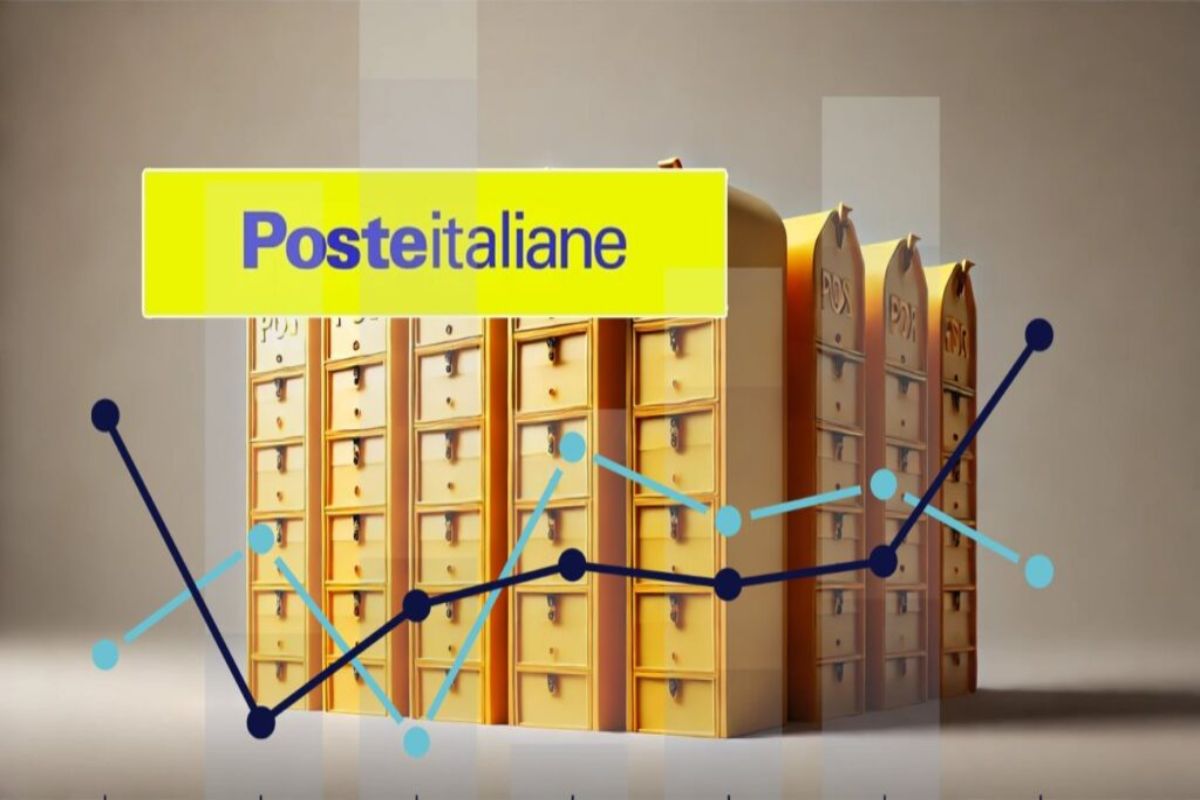 cassette postali e logo di Poste Italiane