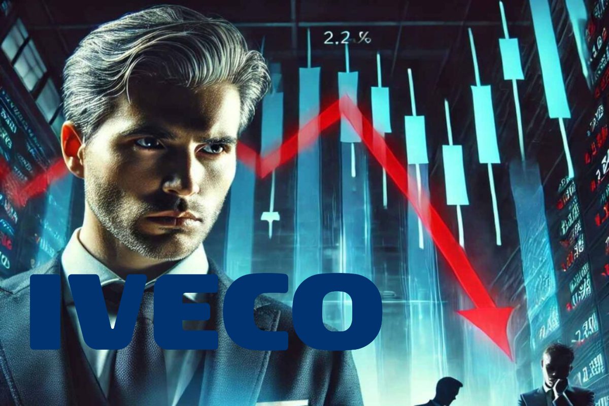 trader preoccupato e logo di Iveco