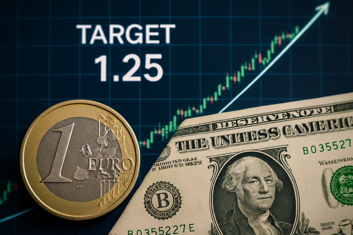 moneta euro e banconota dollaro con grafico al rialzo