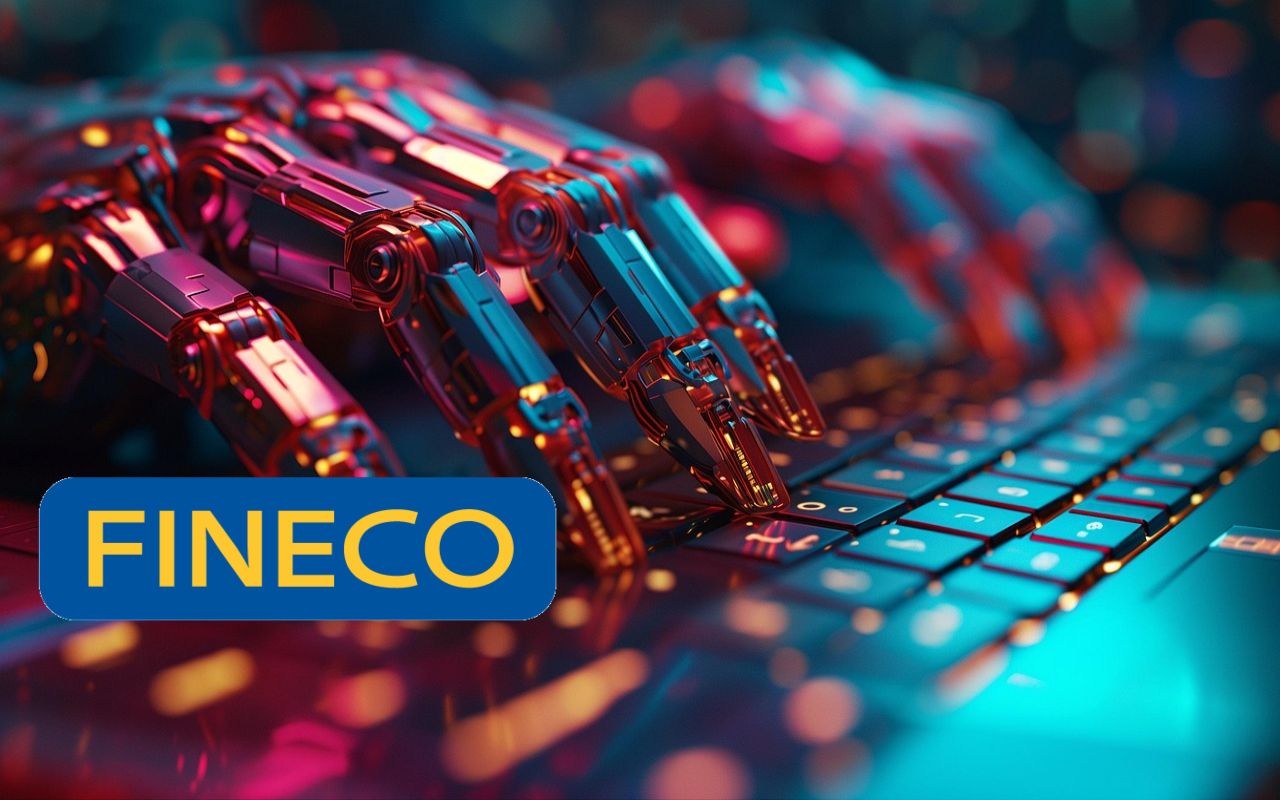 intelligenza artificiale e logo Fineco