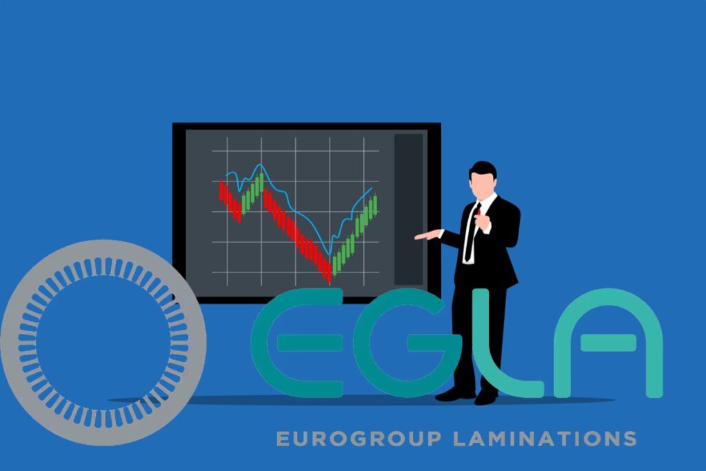grafico di borsa e logo EuroGroup