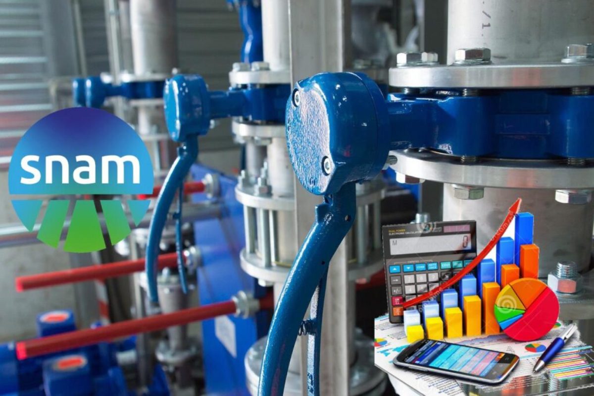 impianto gas e logo di Snam