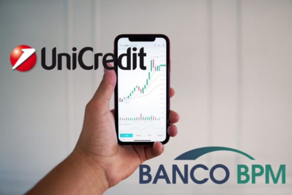 mobile trading e loghi Unicredit e Banco BPM
