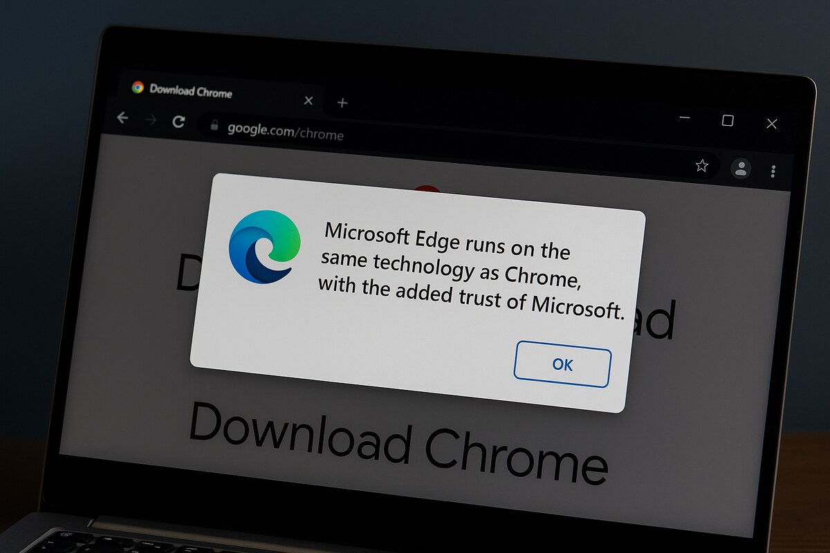 Microsoft sfida Google: nuovo avviso su Windows contro l’installazione di Chrome