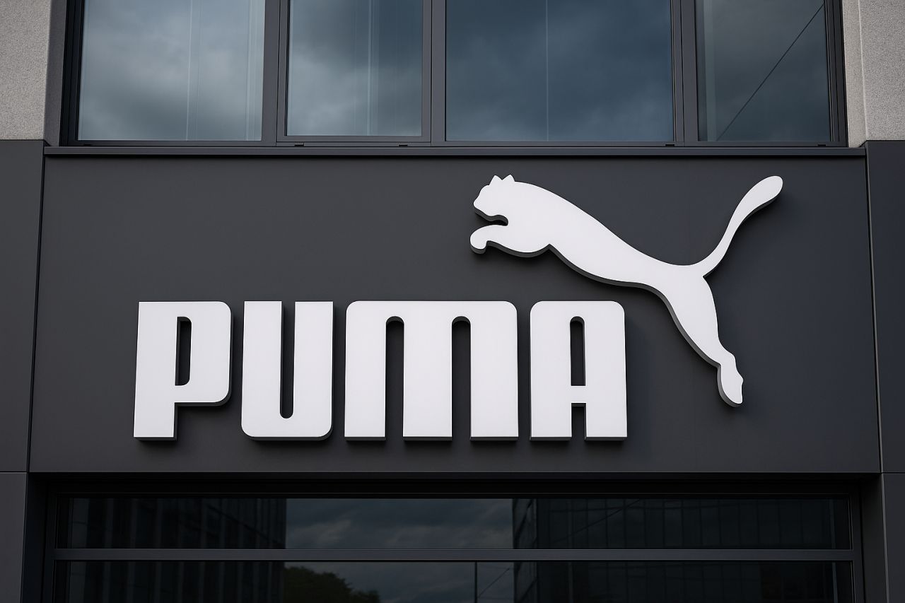 Logo e scritta Puma su un edificio