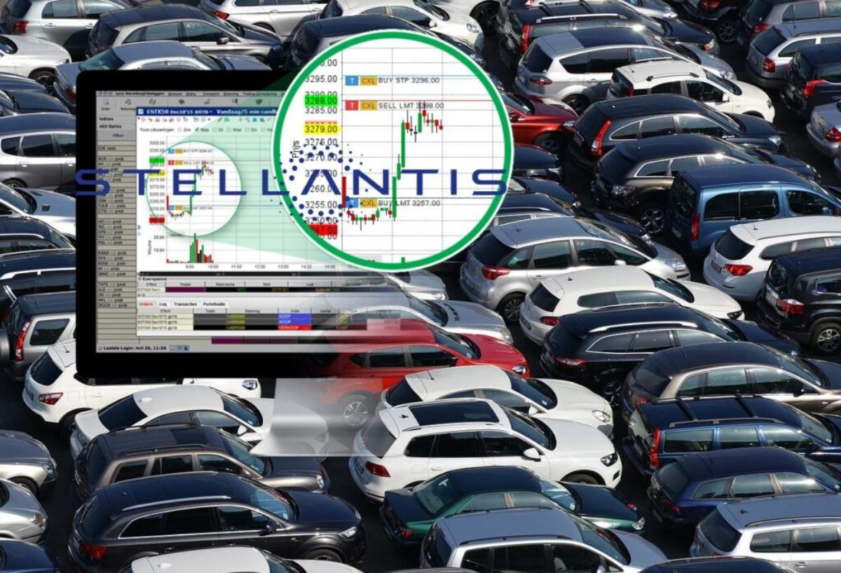 auto e logo di Stellantis