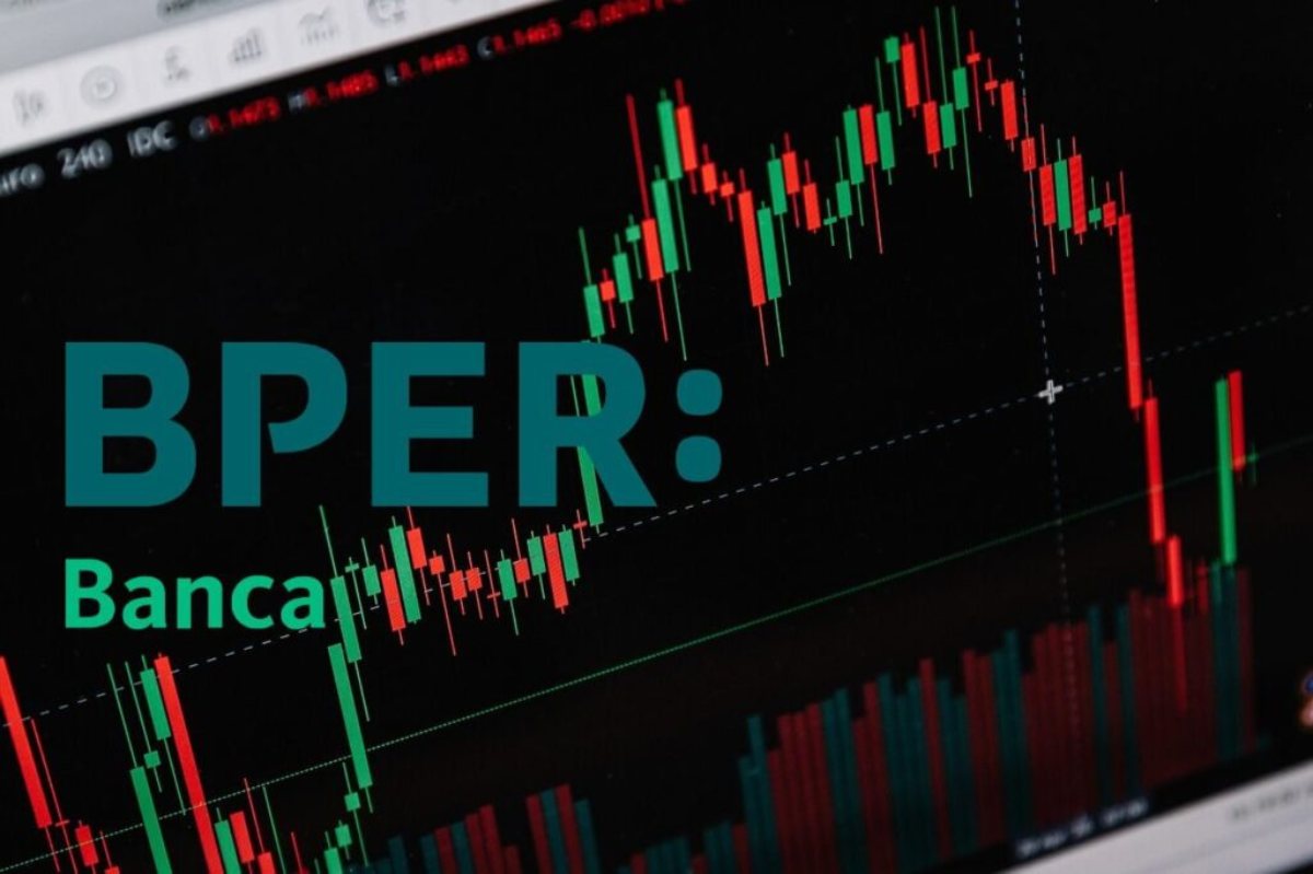 logo di BPER su grafico a candele