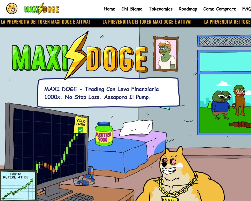 MAXI doge, dogecoin, meme coin, doge, altcoin, crypto