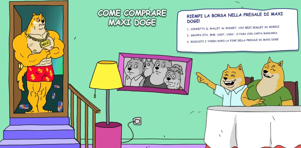 maxi doge, meme coin, dogecoin, doge, cripto, crypto, criptovalute,