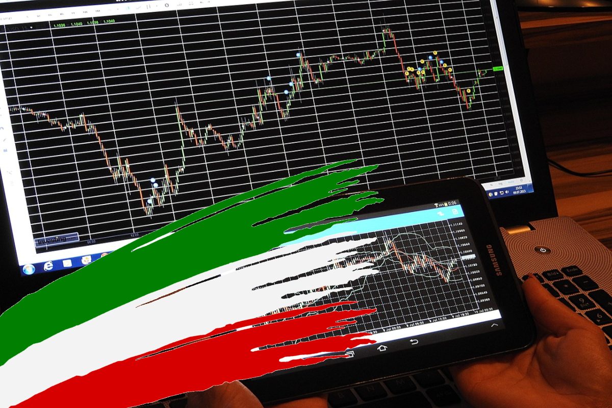 chart di trading e tricolore