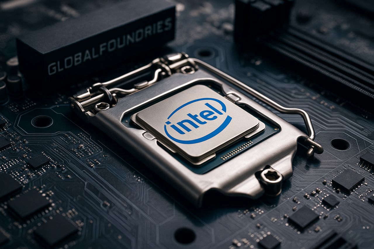un chip con il logo Intel