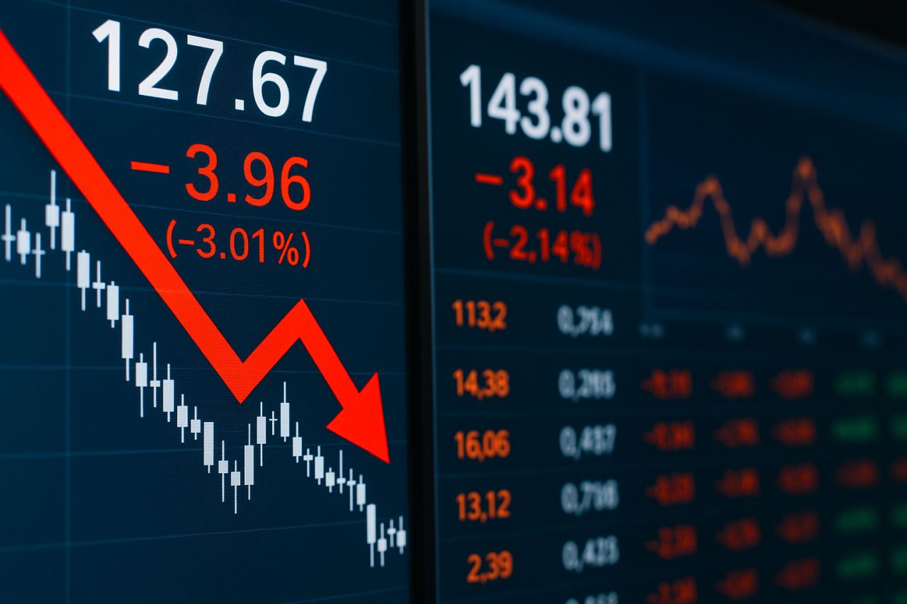 il tabellone con l'andamento dei titoli di Borsa