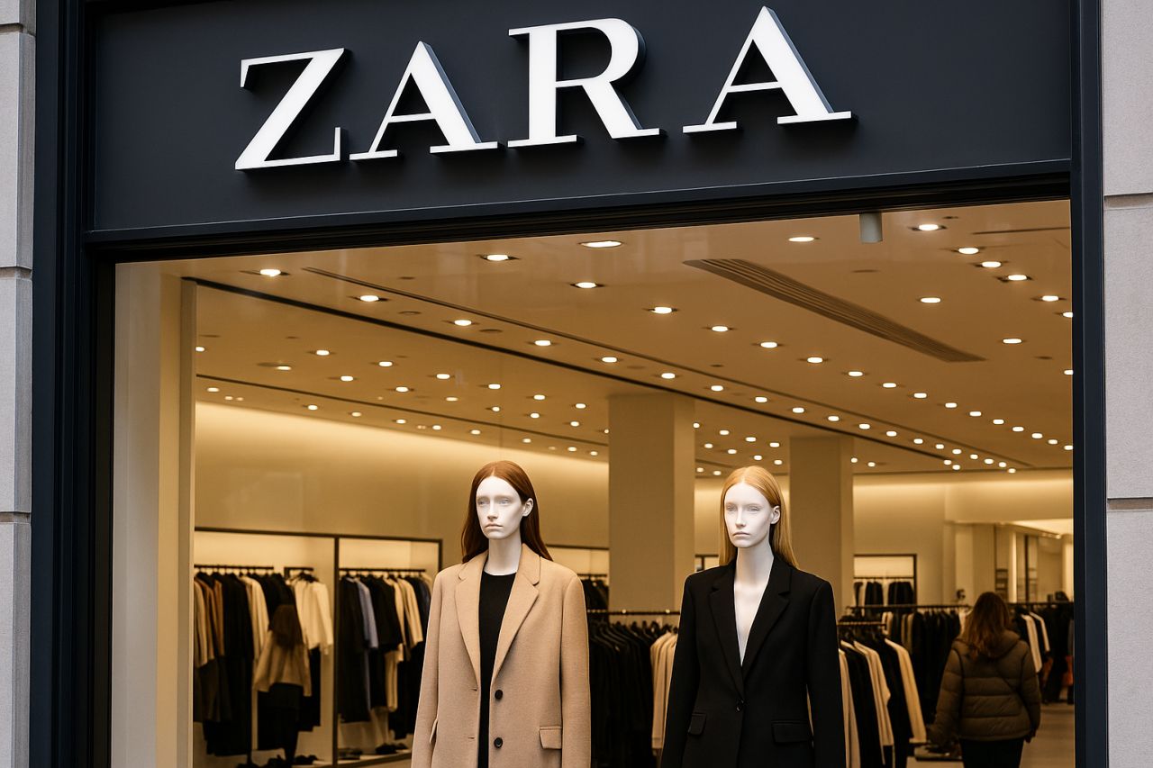 La scritta Zara sulla vetrina di un punto vendita