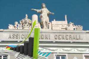 sede di Generali e grafico stilizzato