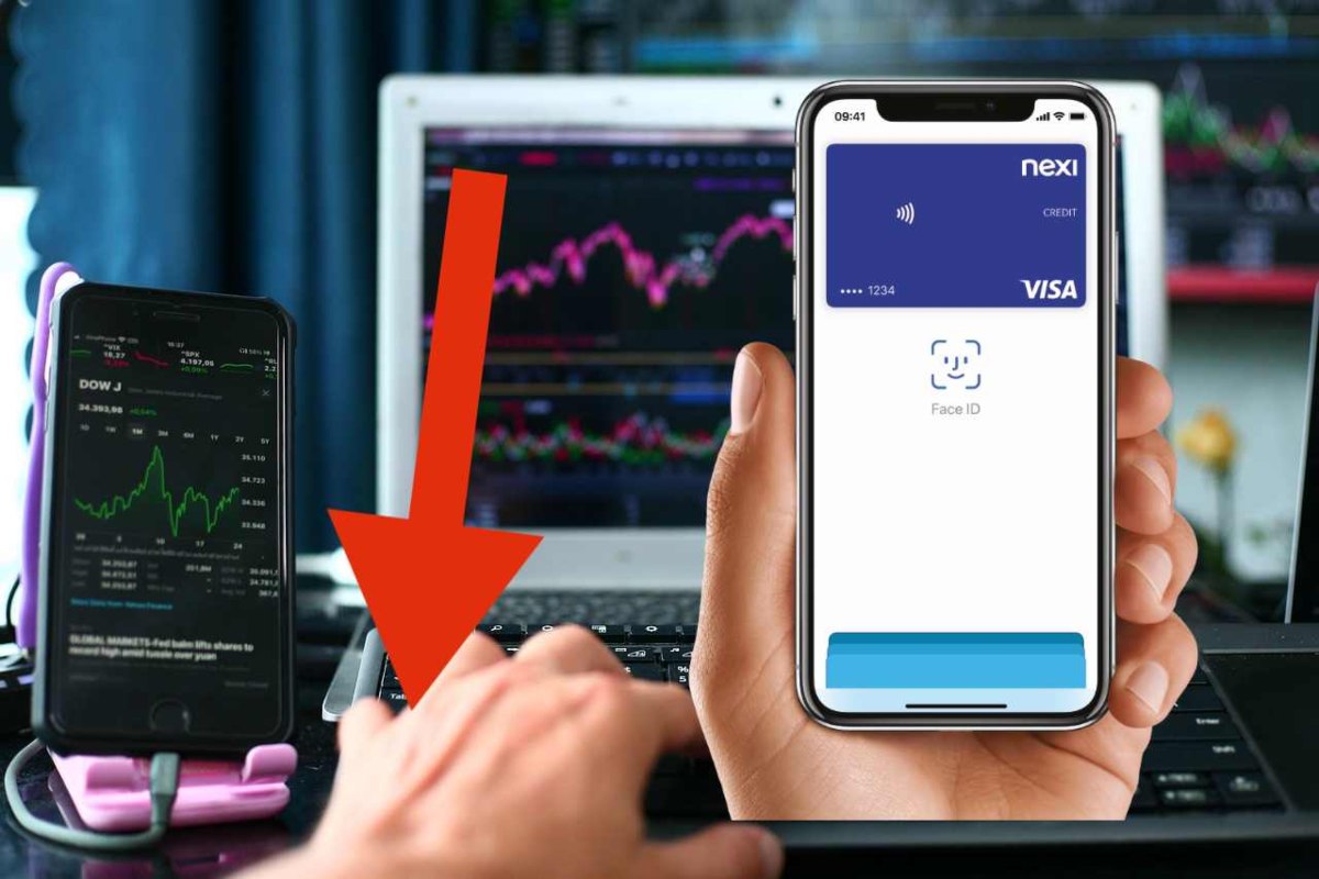 app mobile Nexi e grafico di borsa
