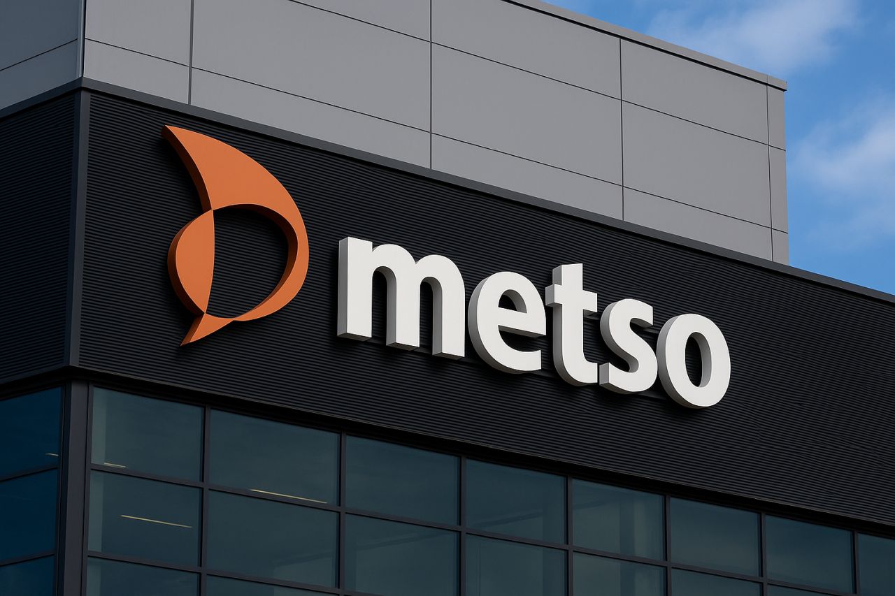 scritta e logo metso sulla facciata di un edificio