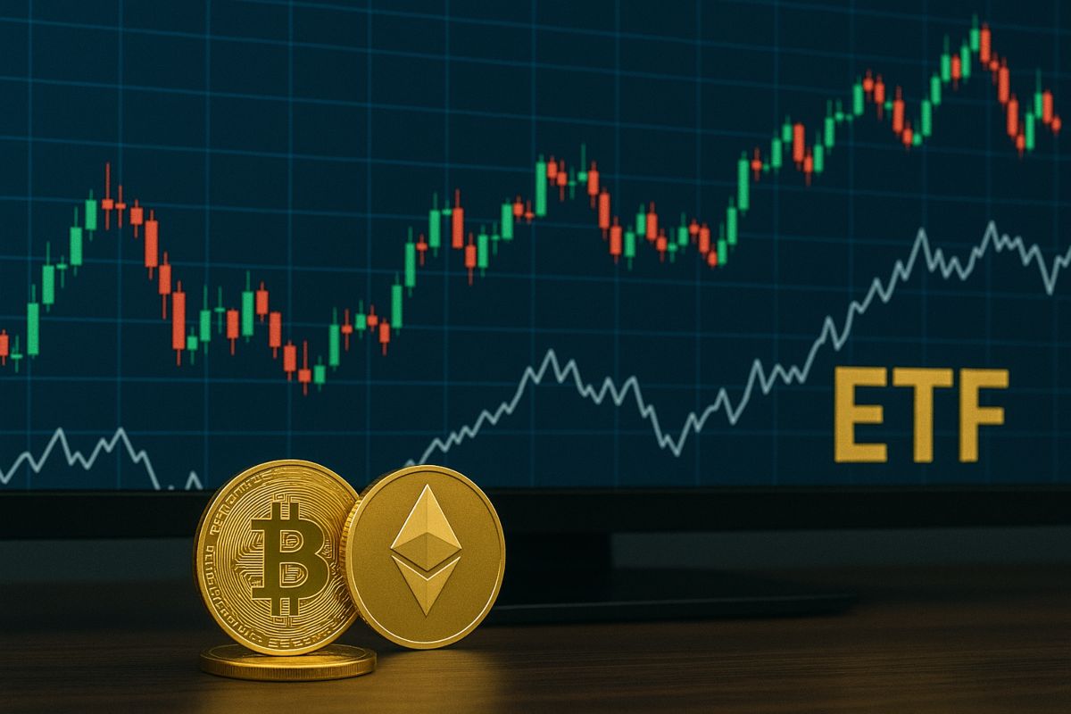 crypto e grafico a candele